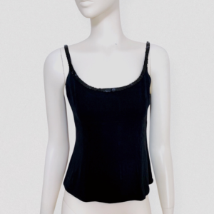 Vintage 90s SONIA RYKIEL black sequin-embellished bustier top