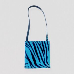 Vintage 00s Y2K BLUMARINE Turquoise zebra print bag