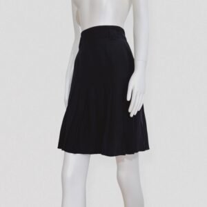 Vintage 80s JEAN-LOUIS SCHERRER Black high-waisted pleated skirt