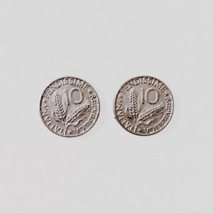FENDISSIME fendi vintage 90s Silver coin clip-on earrings