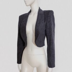 CHANTAL THOMASS vintage 90s Grey wool cropped blazer jacket